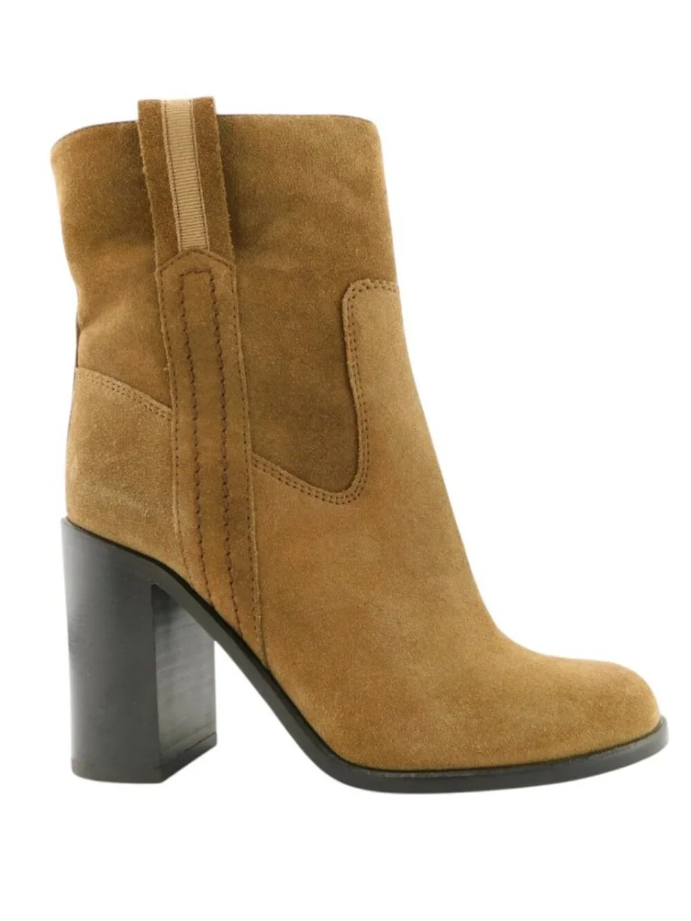 Unworn KATE SPADE Hazel Brown Suede Leather Block Heel Booties 5
